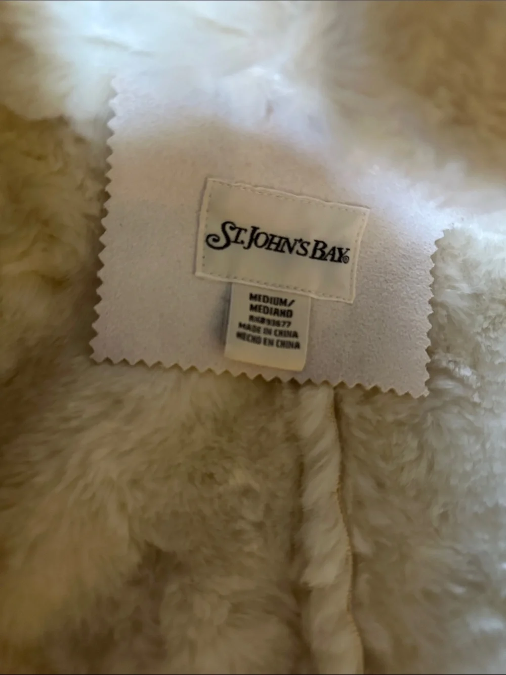 St. John's Bay Cream Faux Fur Kids Coat